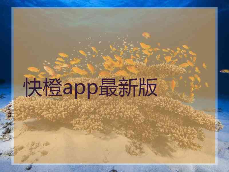 快橙app最新版 快橙app最新版