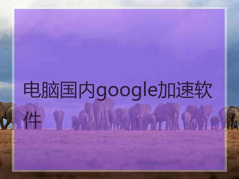 电脑国内google加速软件