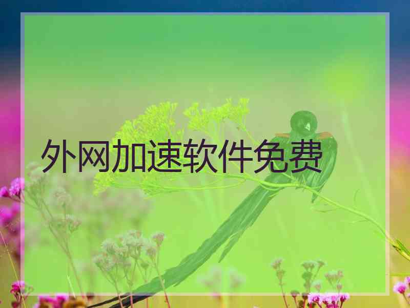 外网加速软件免费