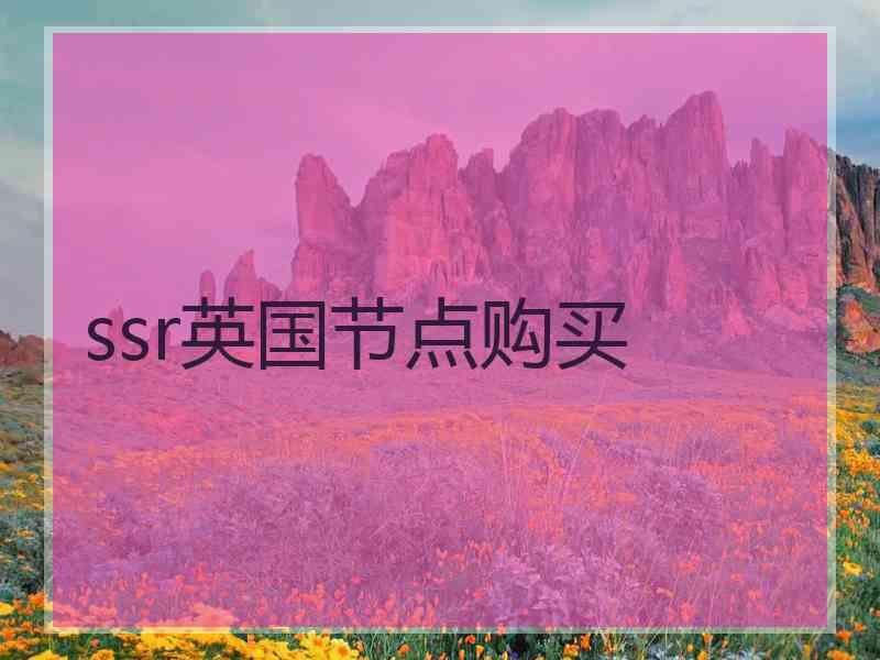 ssr英国节点购买