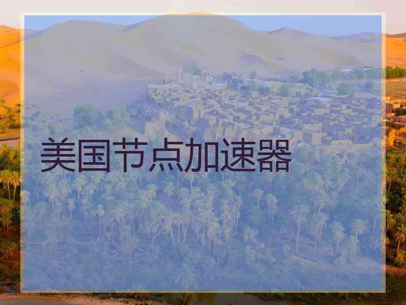 美国节点加速器