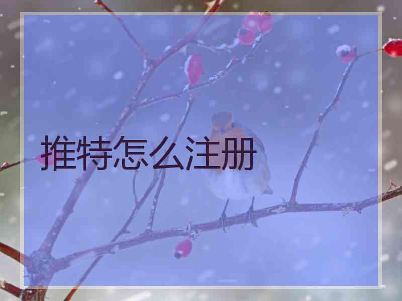 推特怎么注册