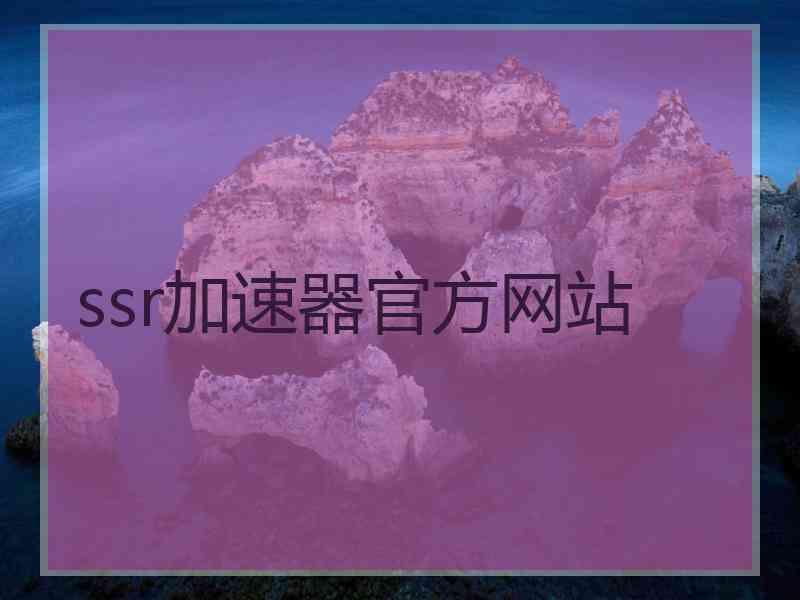 ssr加速器官方网站