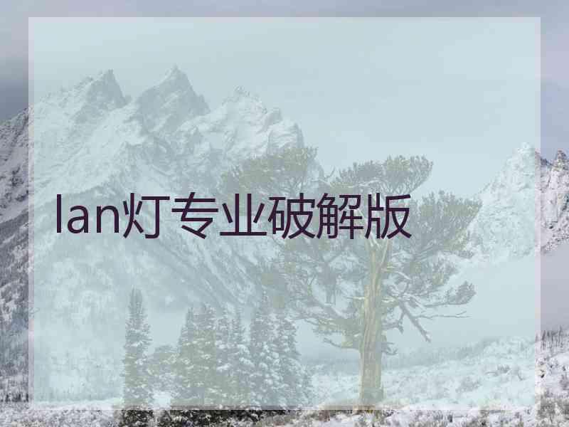lan灯专业破解版