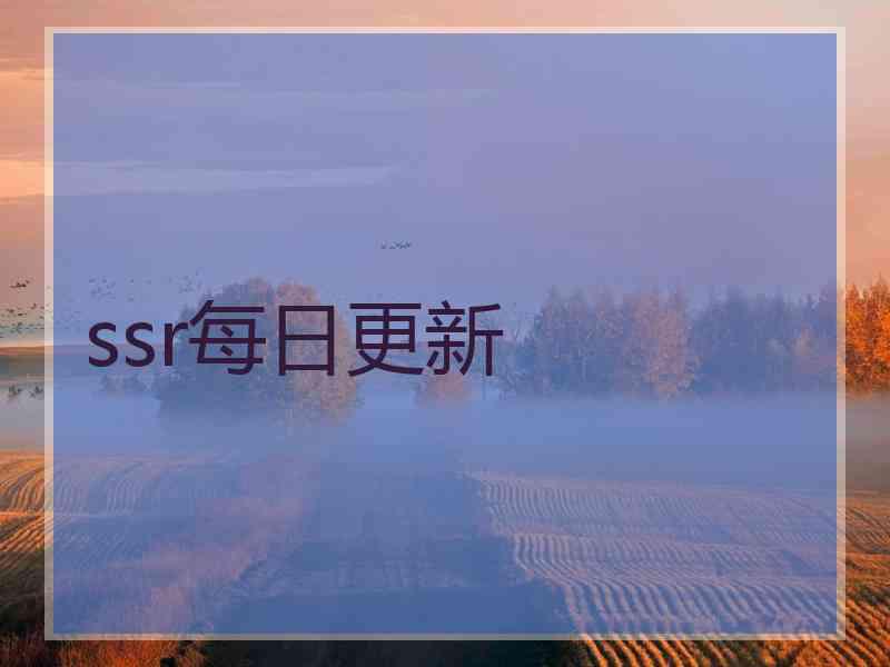 ssr每日更新