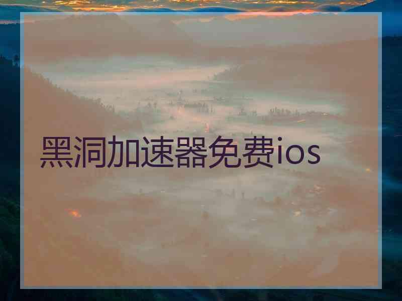 黑洞加速器免费ios
