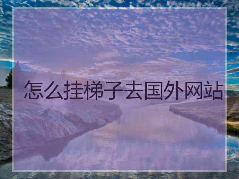 怎么挂梯子去国外网站