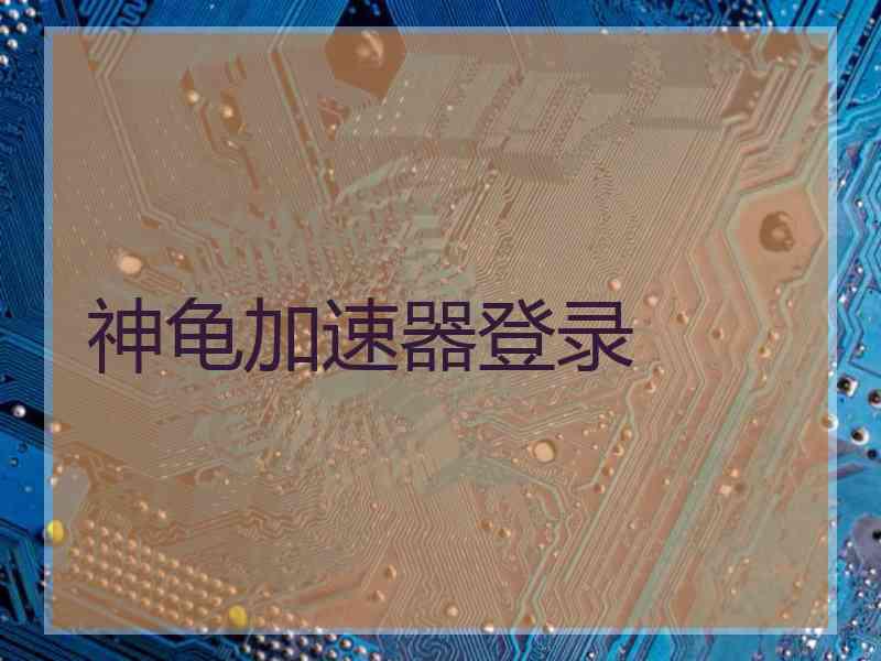 神龟加速器登录