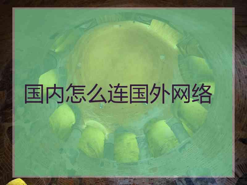 国内怎么连国外网络