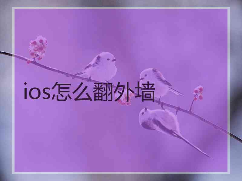 ios怎么翻外墙