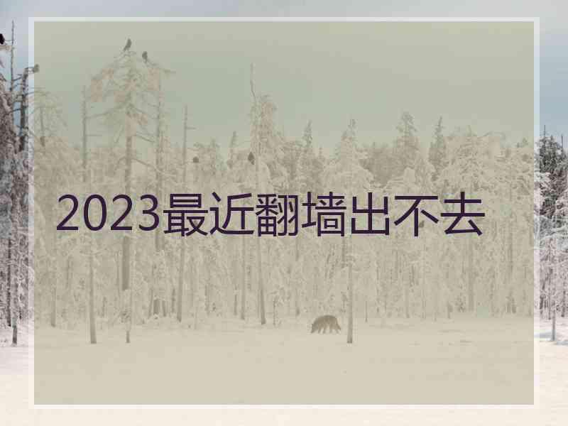 2023最近翻墙出不去