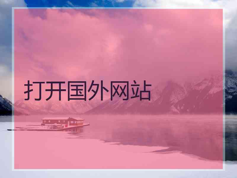打开国外网站