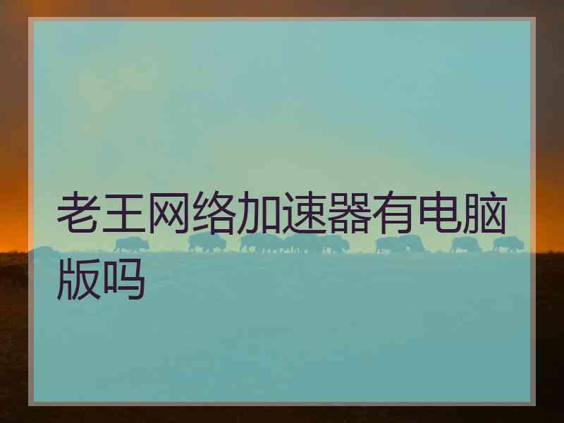 老王网络加速器有电脑版吗