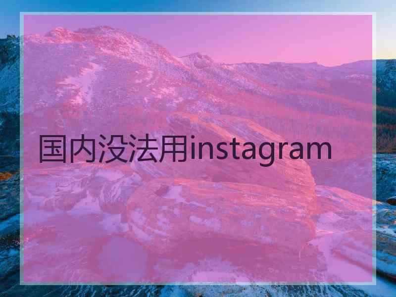 国内没法用instagram