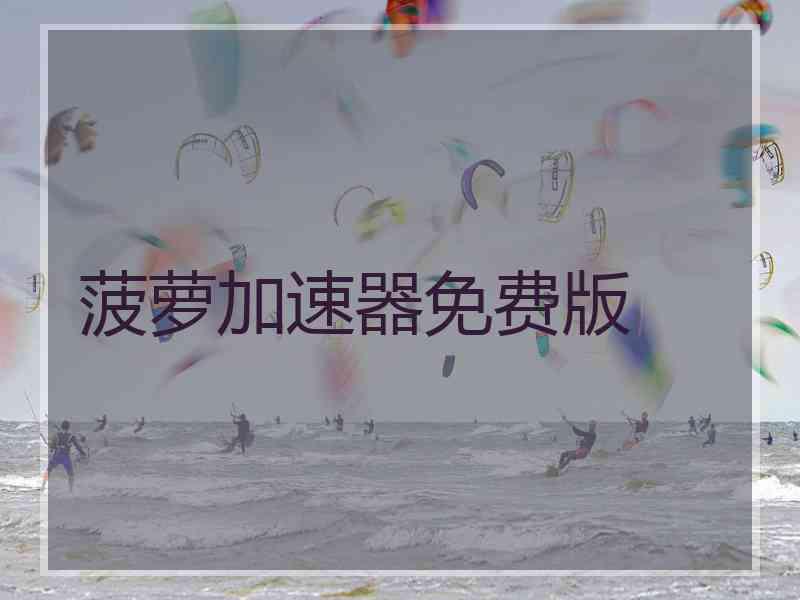 菠萝加速器免费版