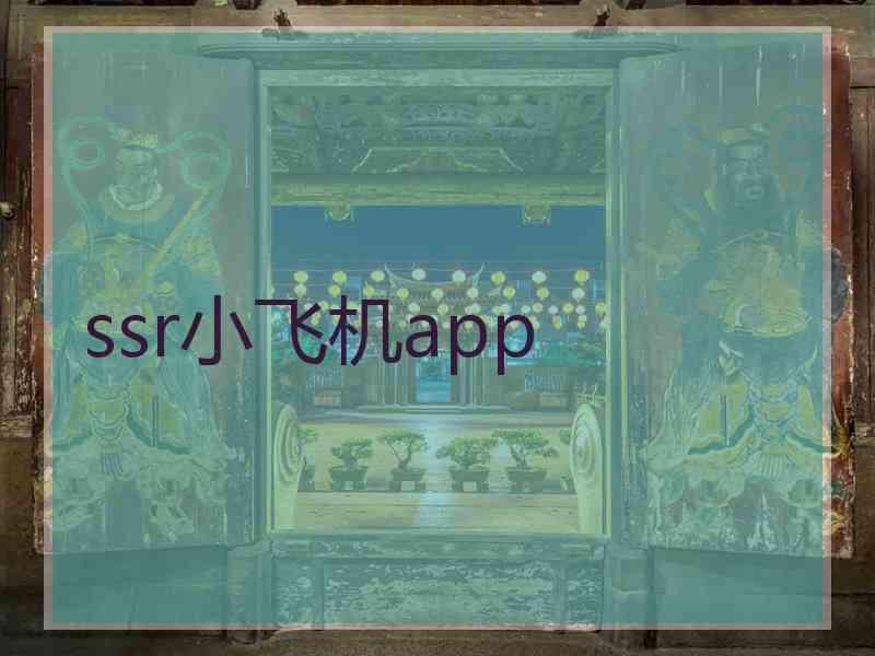 ssr小飞机app