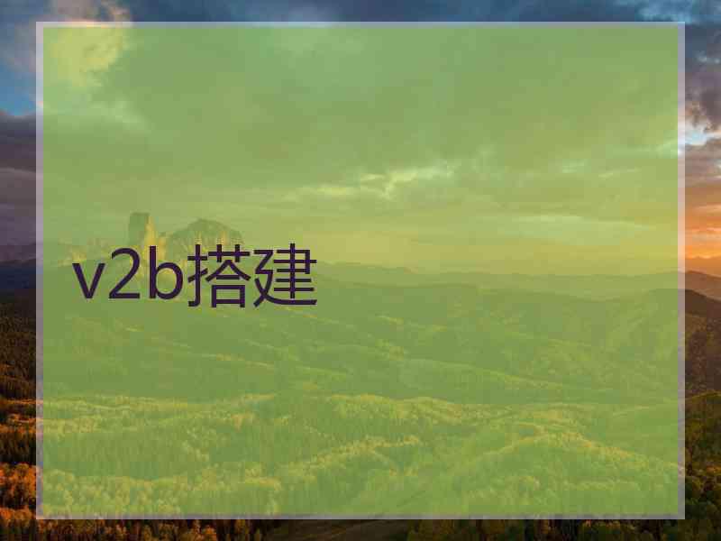 v2b搭建