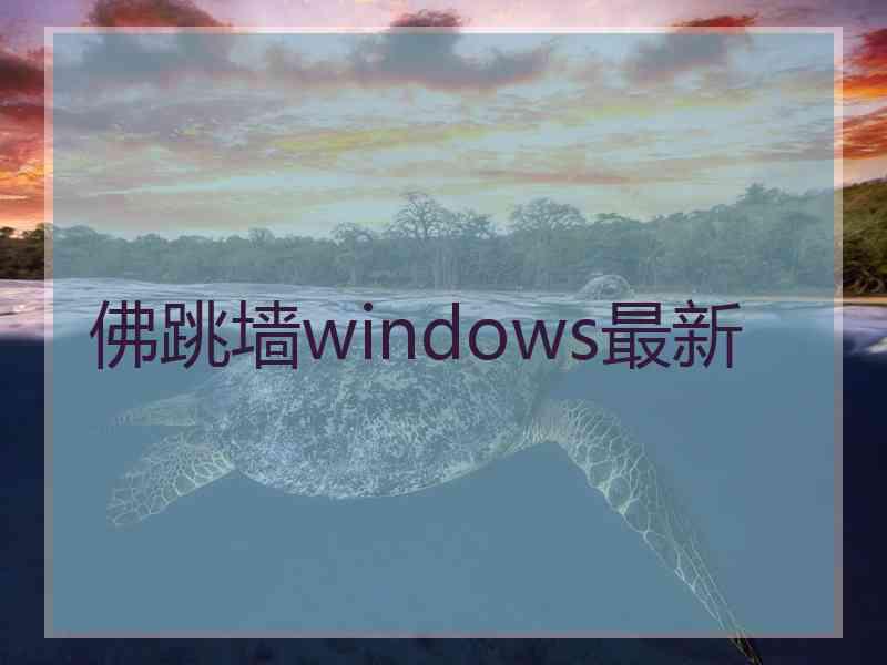 佛跳墙windows最新
