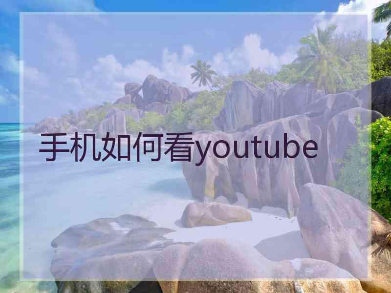 手机如何看youtube