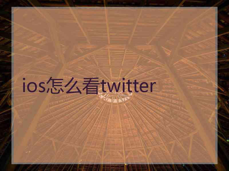 ios怎么看twitter