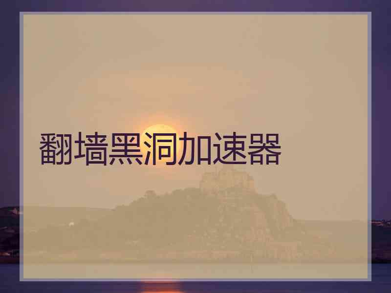 翻墙黑洞加速器