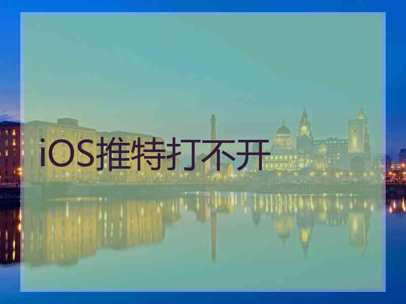 iOS推特打不开