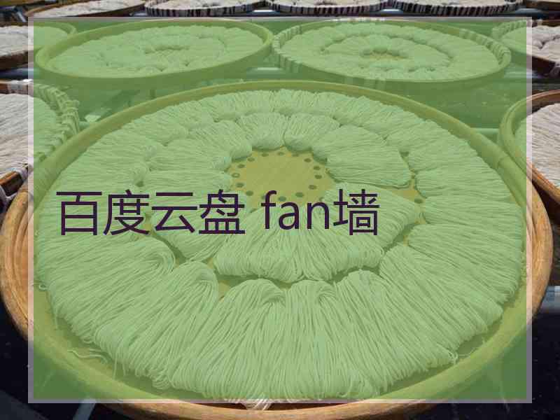 百度云盘 fan墙