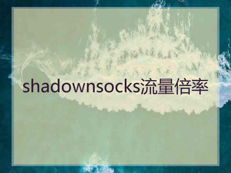 shadownsocks流量倍率