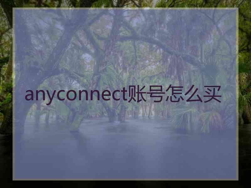 anyconnect账号怎么买