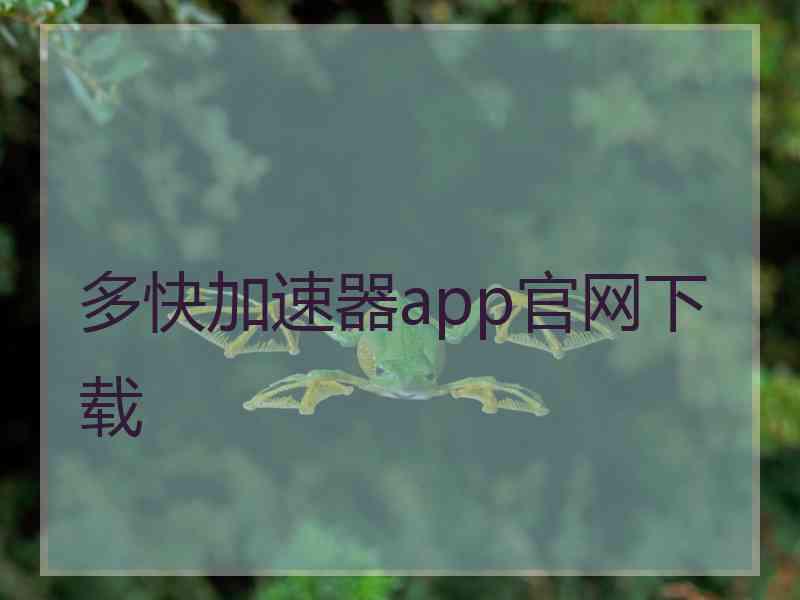 多快加速器app官网下载