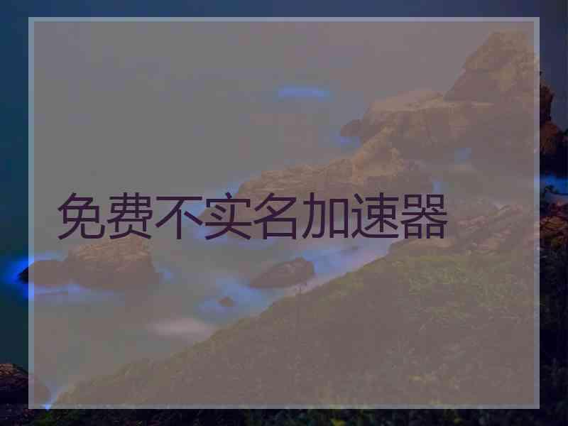 免费不实名加速器
