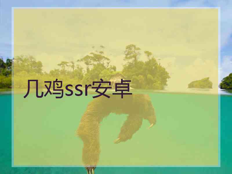 几鸡ssr安卓