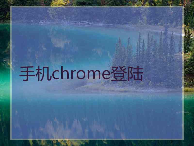 手机chrome登陆