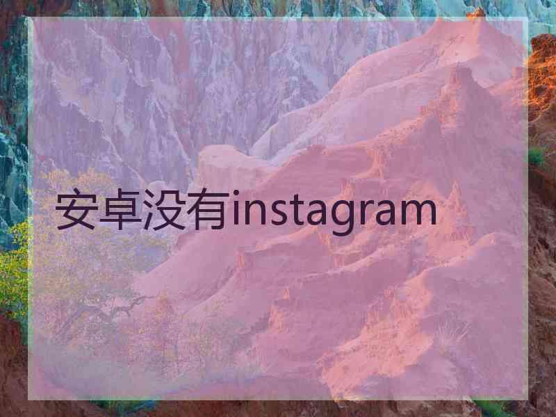 安卓没有instagram