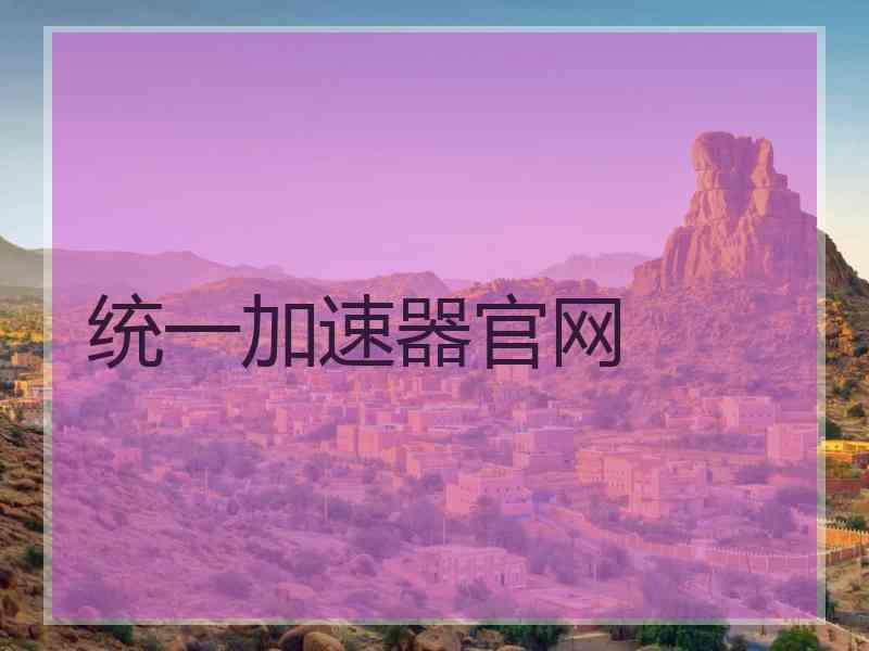 统一加速器官网
