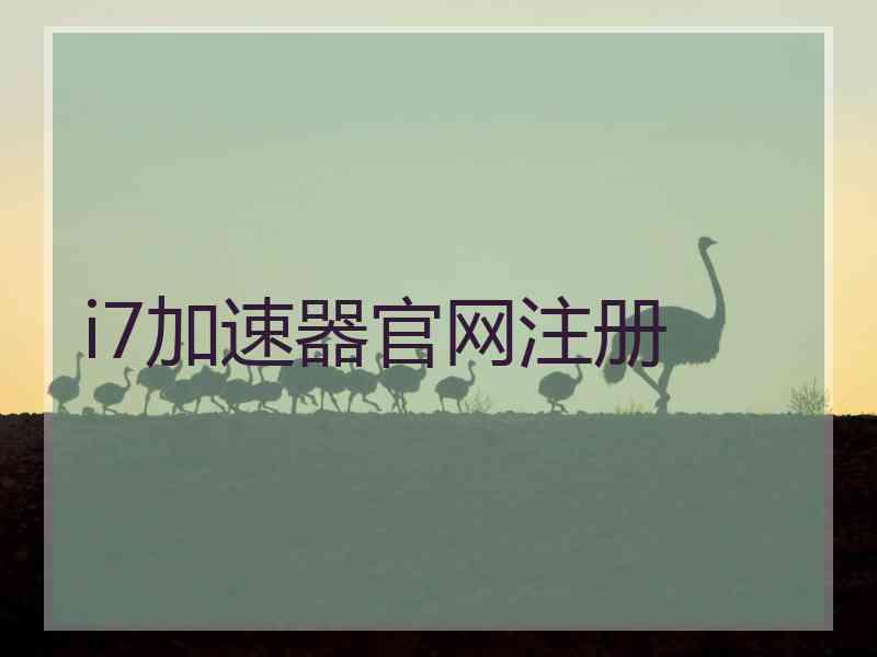 i7加速器官网注册