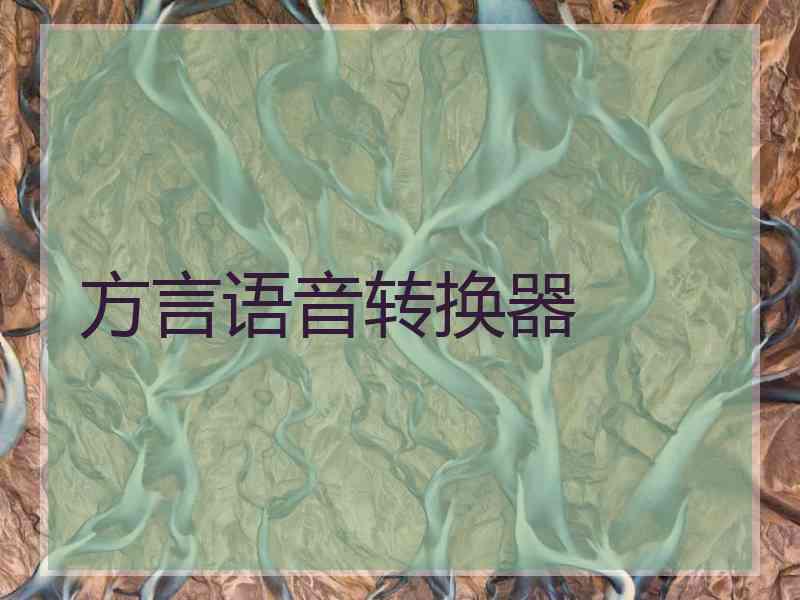 方言语音转换器