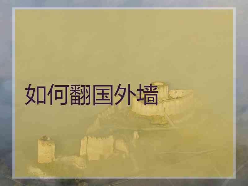 如何翻国外墙