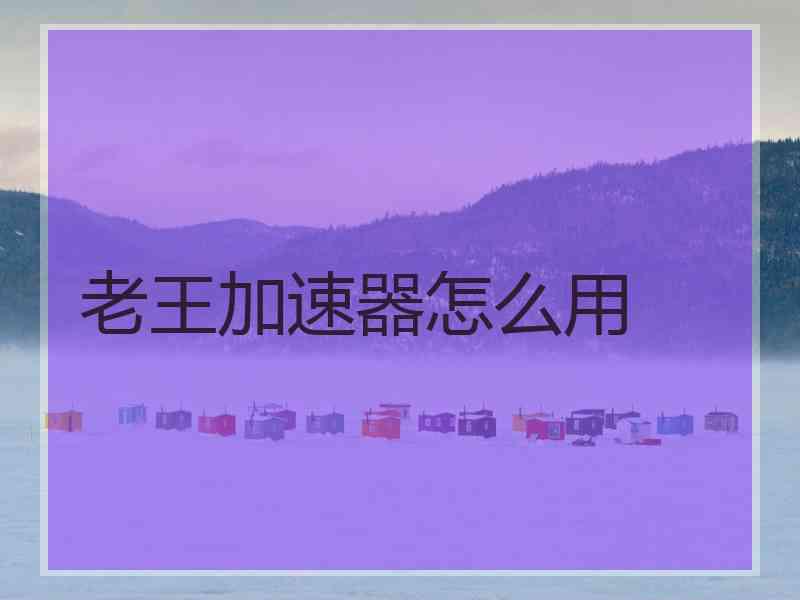 老王加速器怎么用
