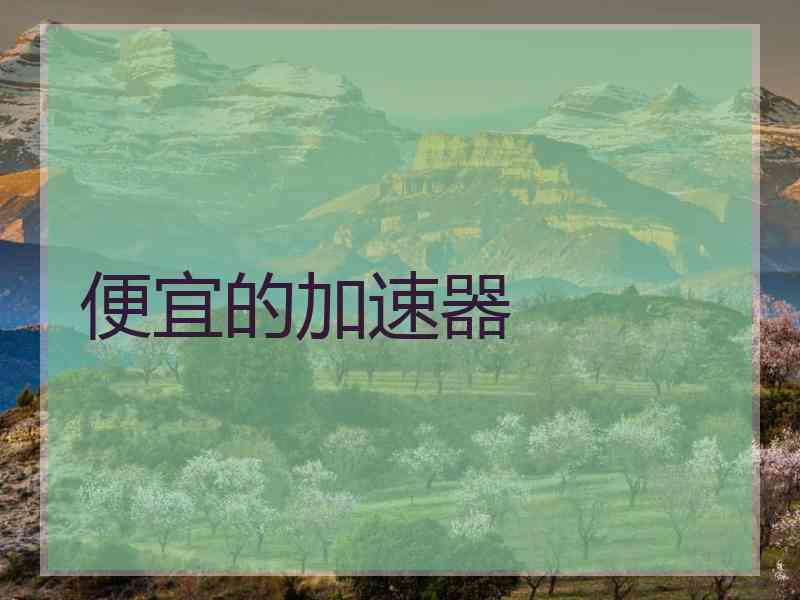 便宜的加速器