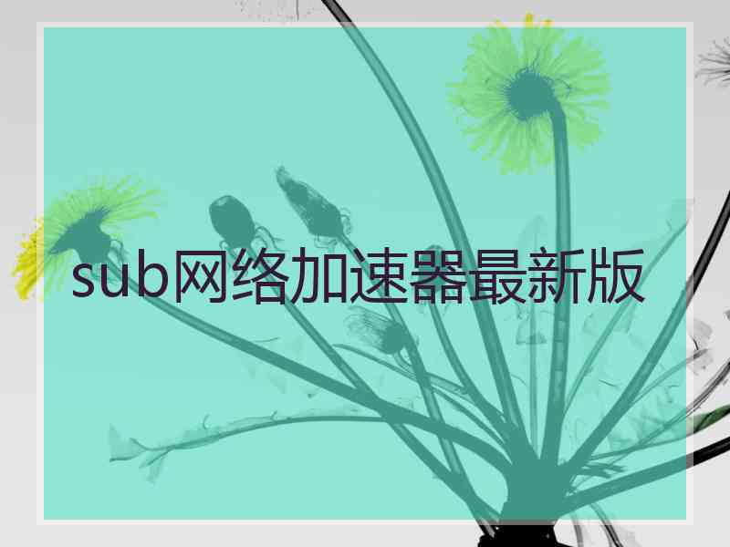 sub网络加速器最新版