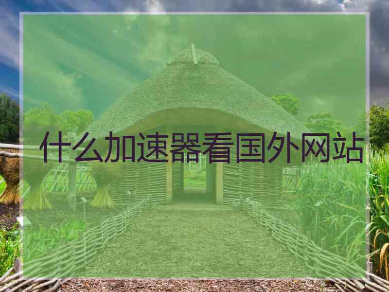 什么加速器看国外网站