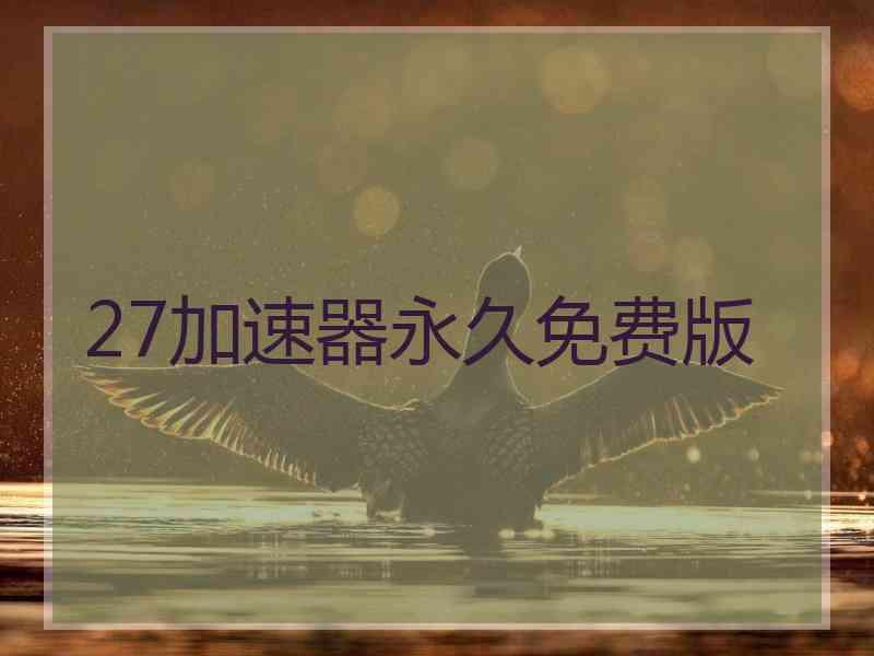 27加速器永久免费版