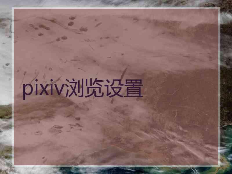 pixiv浏览设置