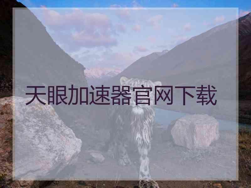 天眼加速器官网下载