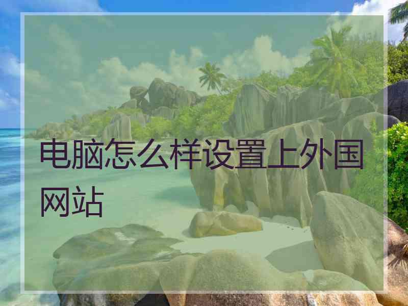 电脑怎么样设置上外国网站