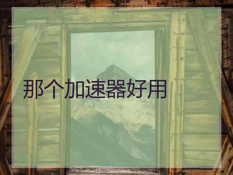 那个加速器好用