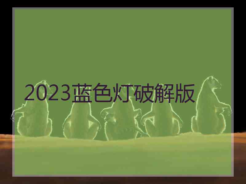2023蓝色灯破解版