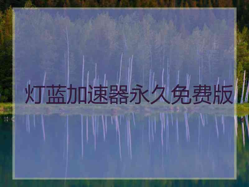 灯蓝加速器永久免费版