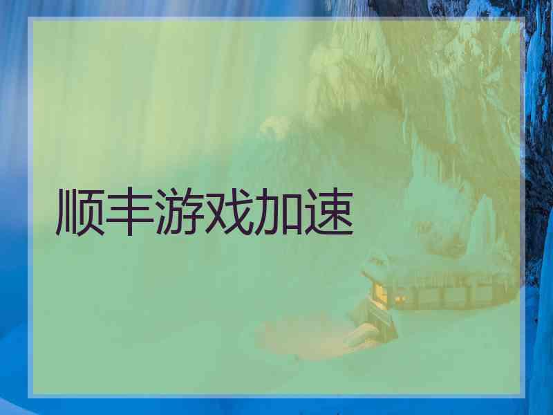 顺丰游戏加速